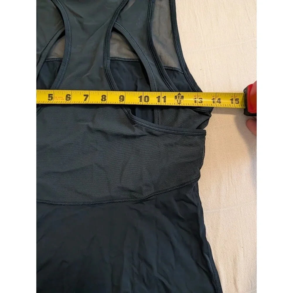 Lululemon Women's Teal Mesh‎ Back Home Stretch Tank Athletic Activewear